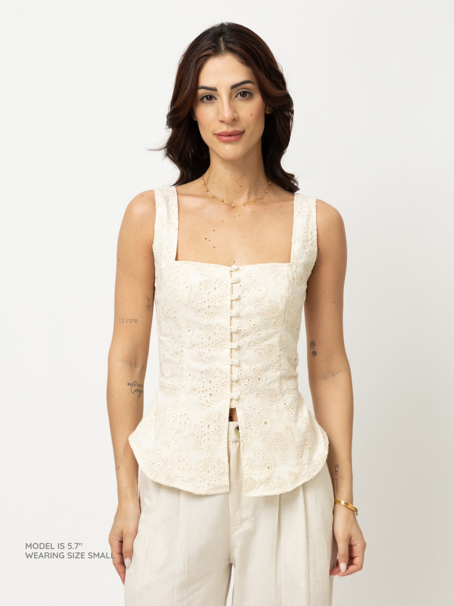 Cream Heirloom Potli Top