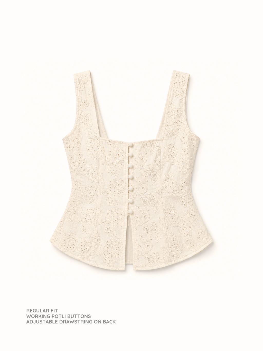Cream Heirloom Potli Top