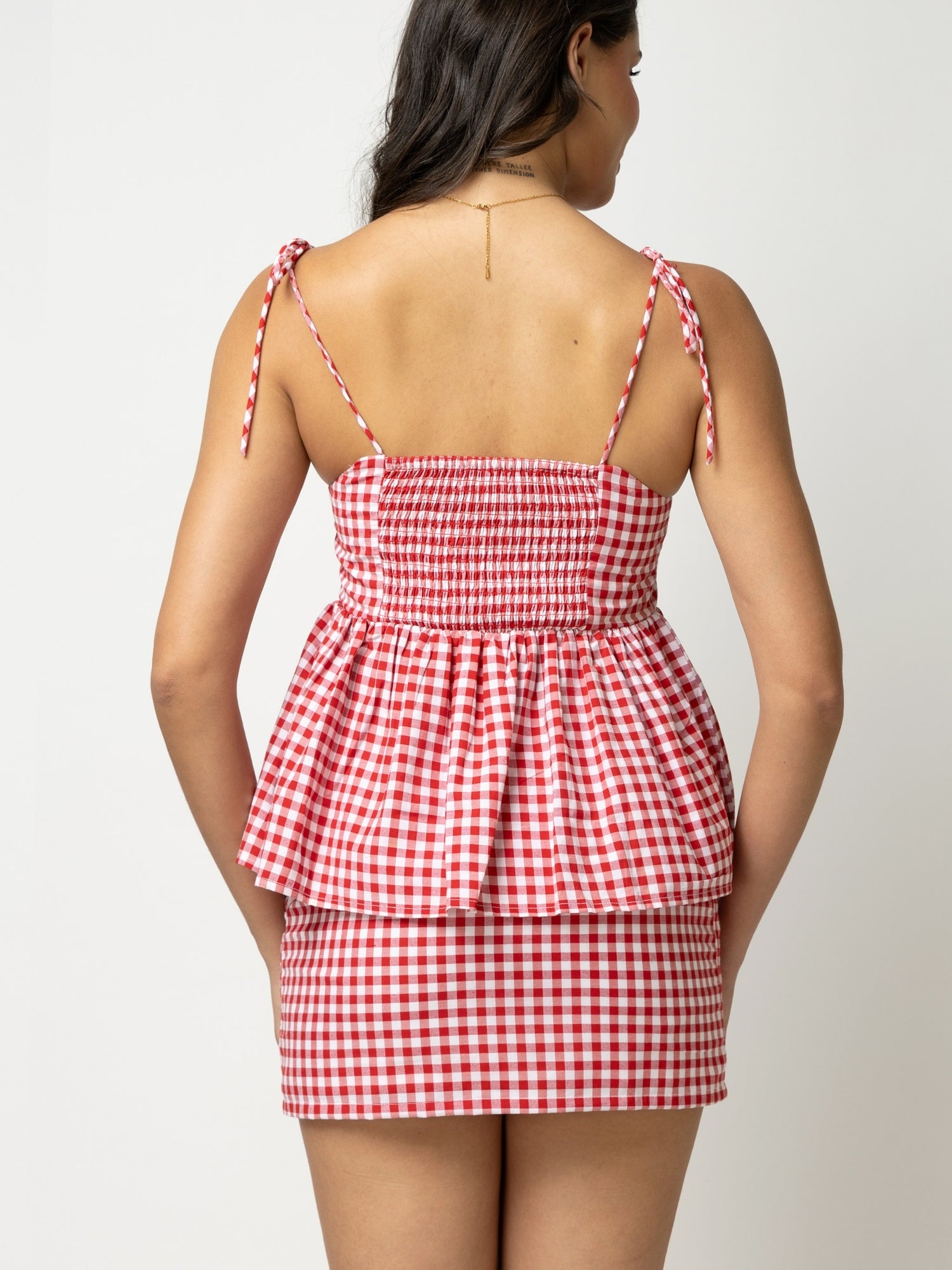 Gingham Lace Sunday Top