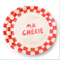 Cute Dessert Plate -  Ma cherie (Red)