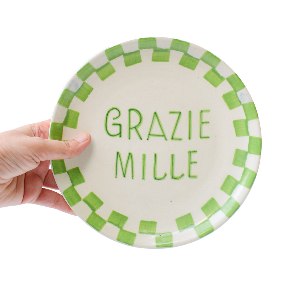 Cute Dessert Plate -  Grazie MIlle