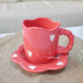Red love Tea Cup & Coaster Set