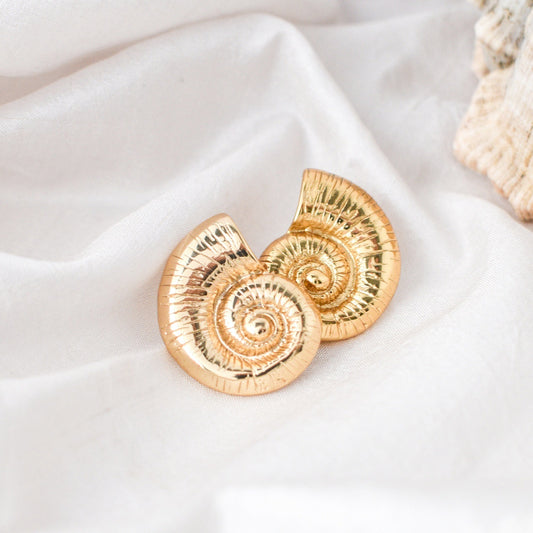 shell studs earrings for women