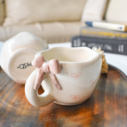 Cute Ceramic Mug - Bow