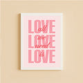 Love Actually Is All We Need Poster – Pink Quote Wall Art
