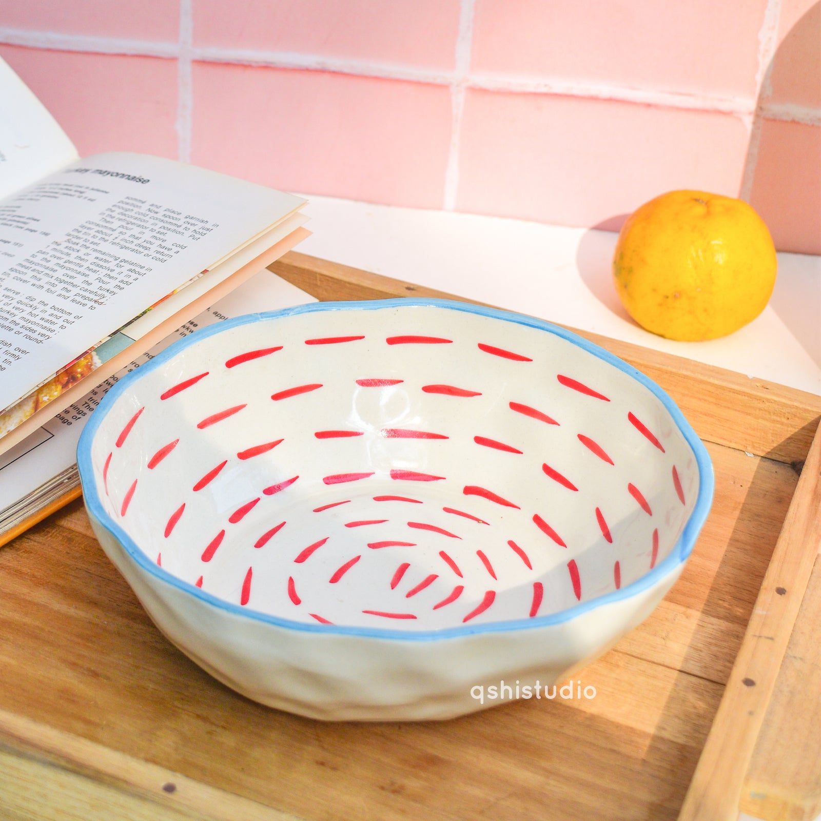 Artisan Ceramic Salad Bowl - Dash