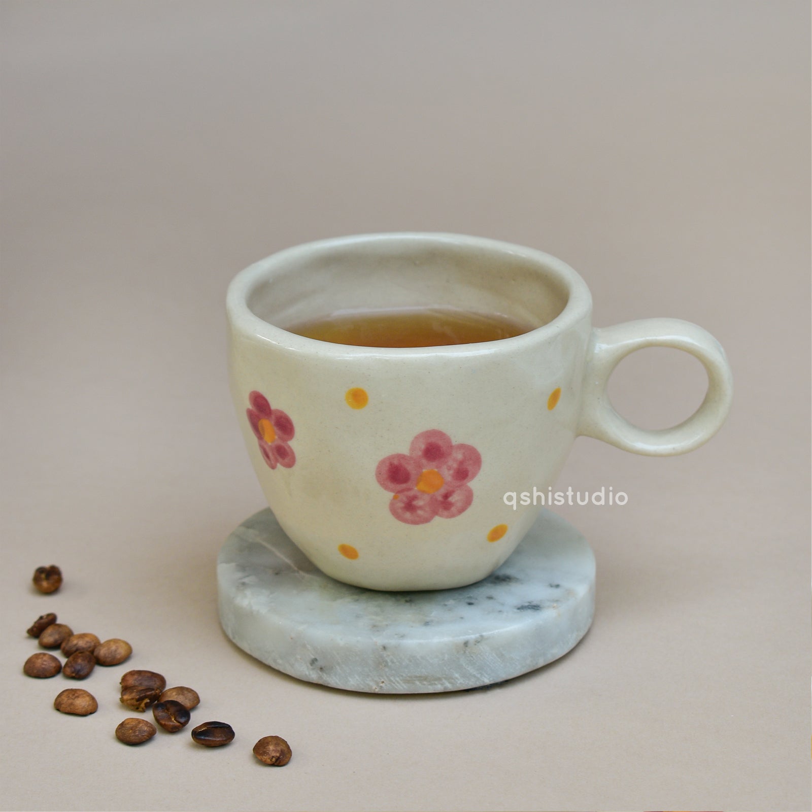 Cute Handmade Ceramic Pinterest Cup - Bloom