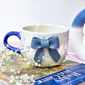 Ceramic Coffee Mug - Blue Bow