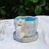 Handmade Ceramic Cups - Daisy (Blue)