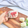 Cute Ceramic Mug - Small Red Bow