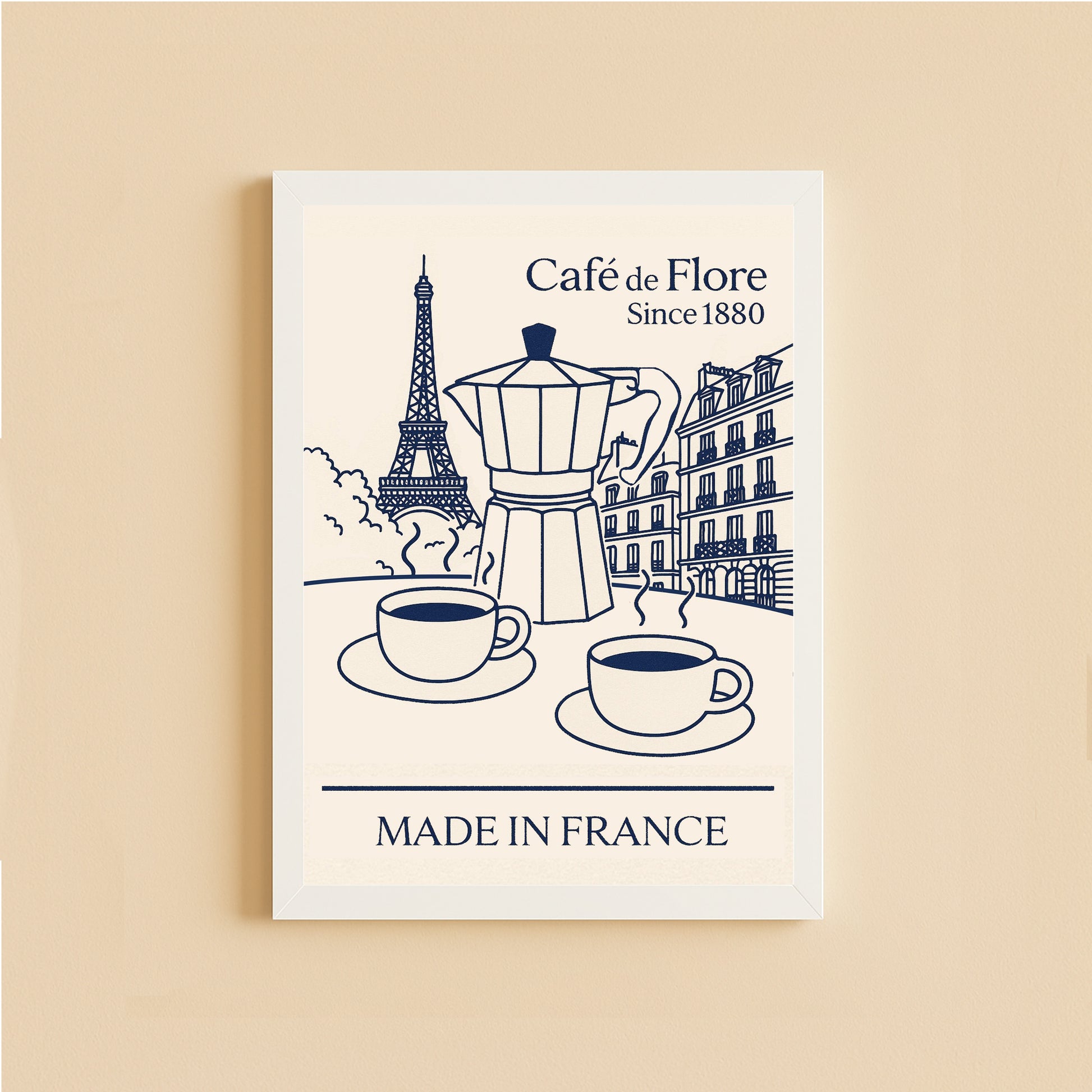 Paris Café Coffee Poster – French Coffee Wall Art Print