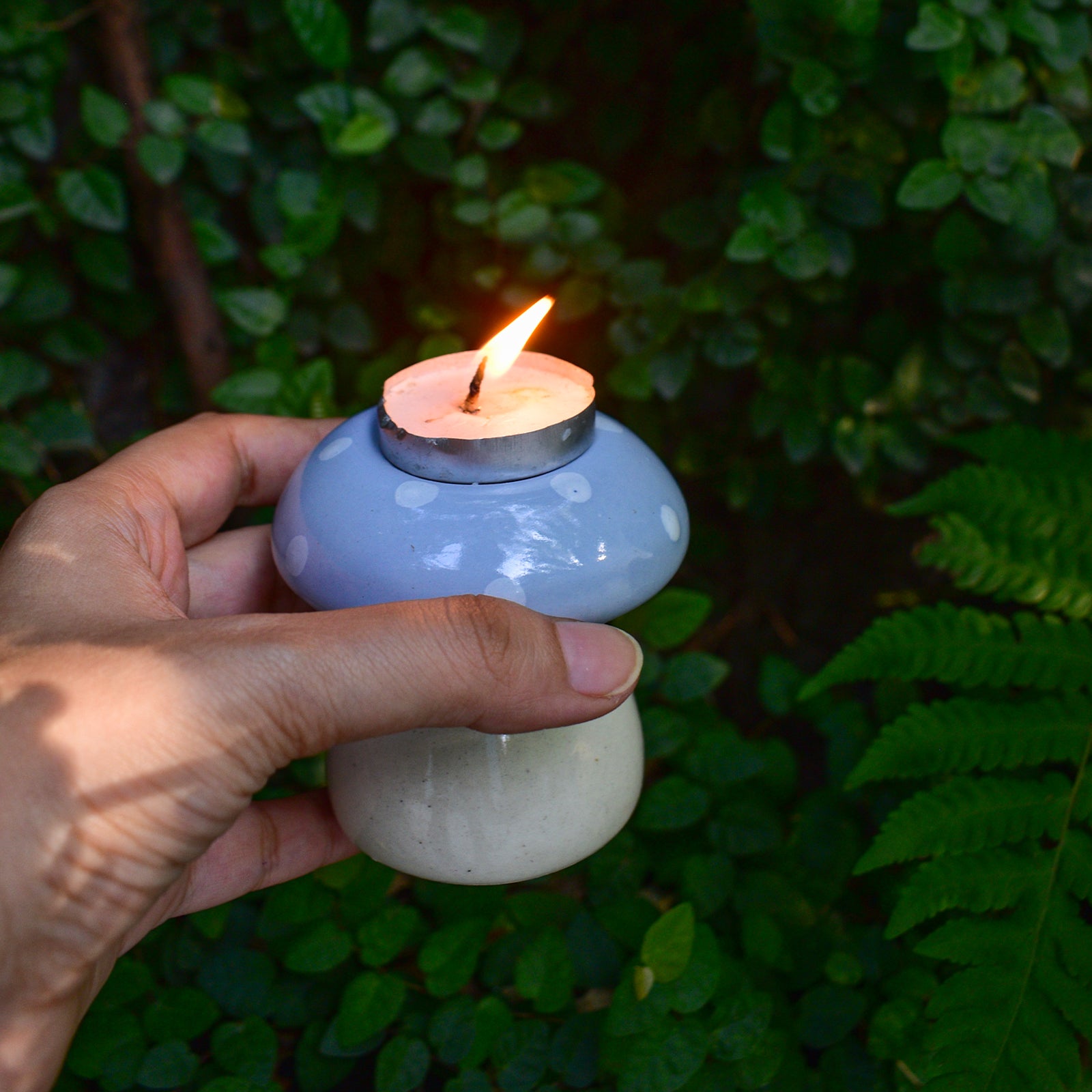 Diya/Candle Holder -  Mushroom (Set of 3)