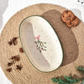 Serving Ceramic Bowl - Mistletoe ( 1 pc)