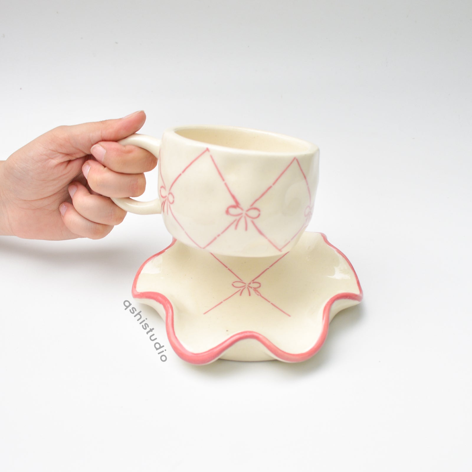 Cross Bow Tea Cup & Coaster Set