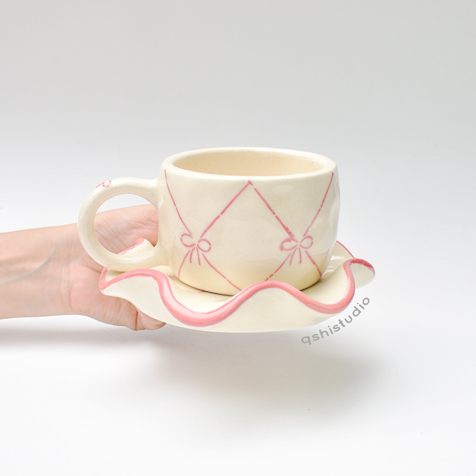 Cross Bow Tea Cup & Coaster Set