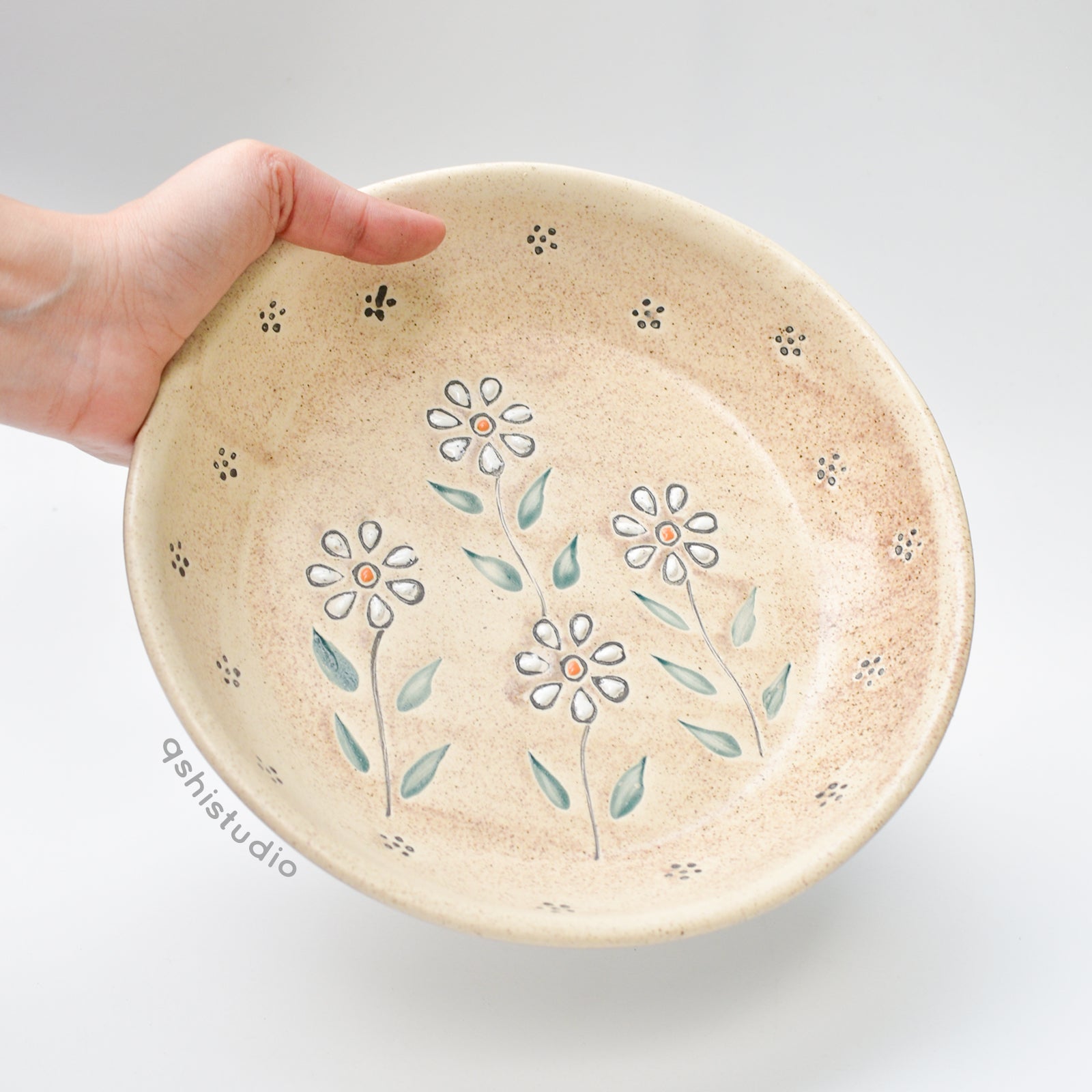 Artisanal Ceramic Pasta Bowl - Daisy