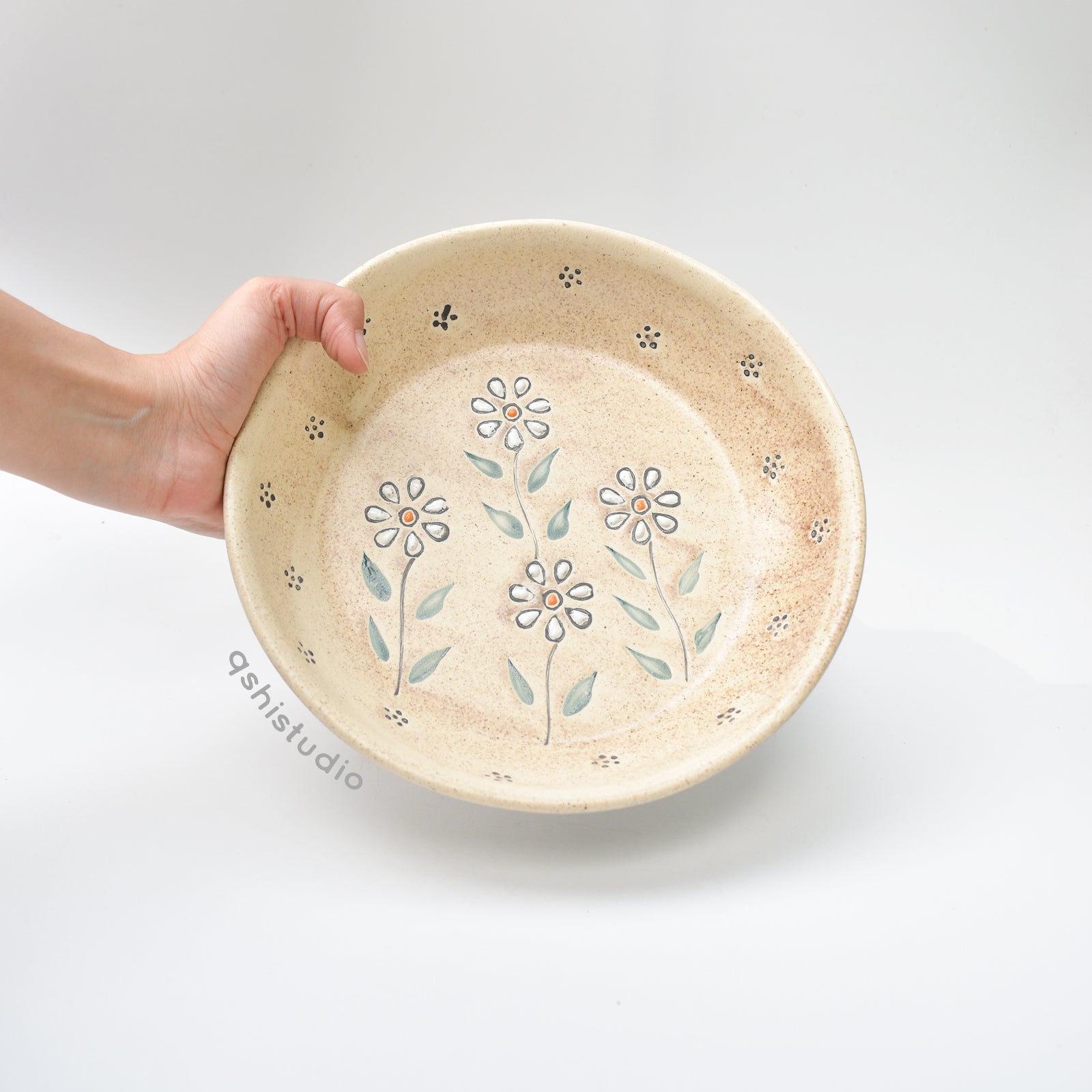 Artisanal Ceramic Pasta Bowl - Daisy