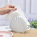Ceramic Napkin Holder - White Shell