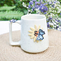 Handmade Ceramic Mug - 3D Butterfly Flower