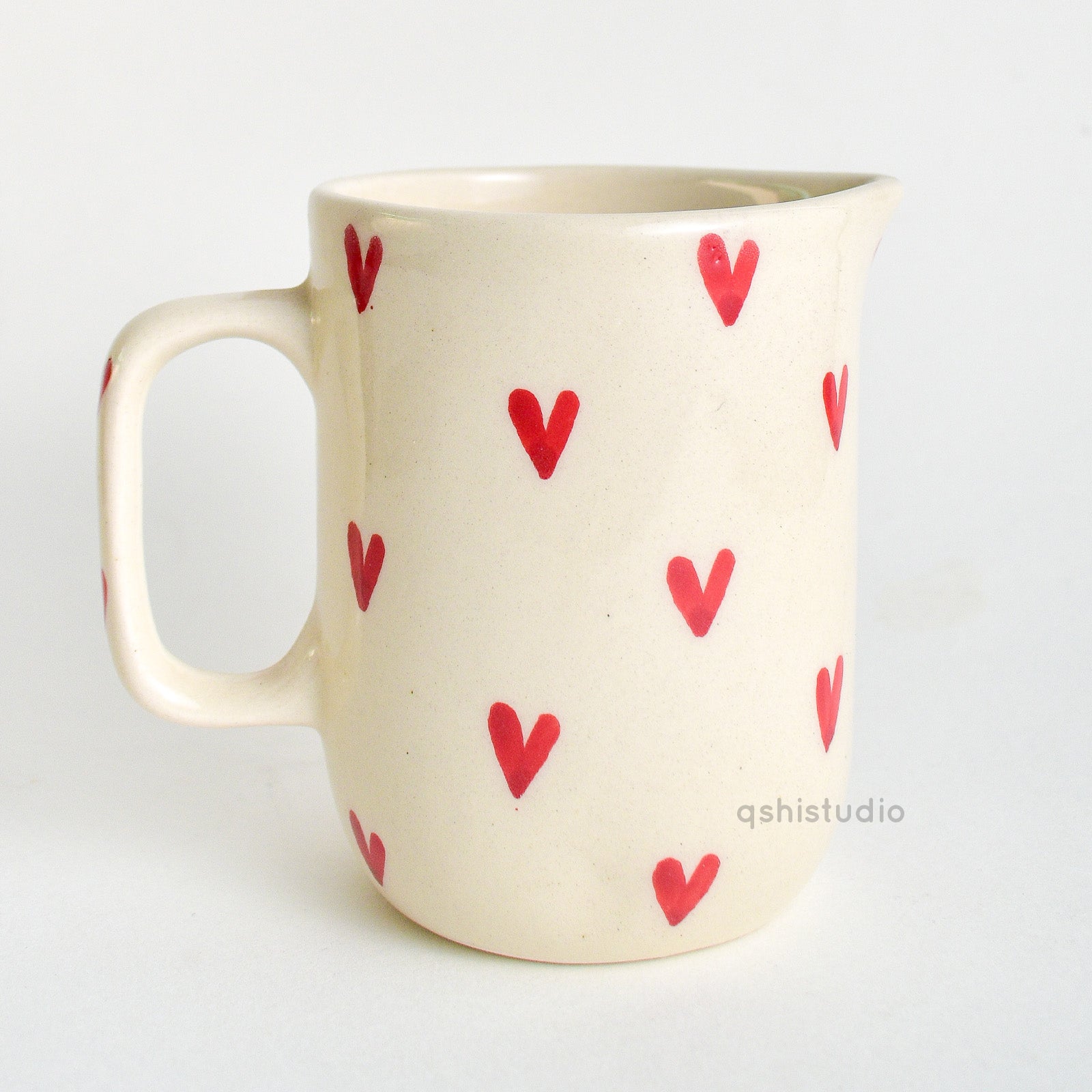 Small Cute Ceramic Jug - Cupid Heart