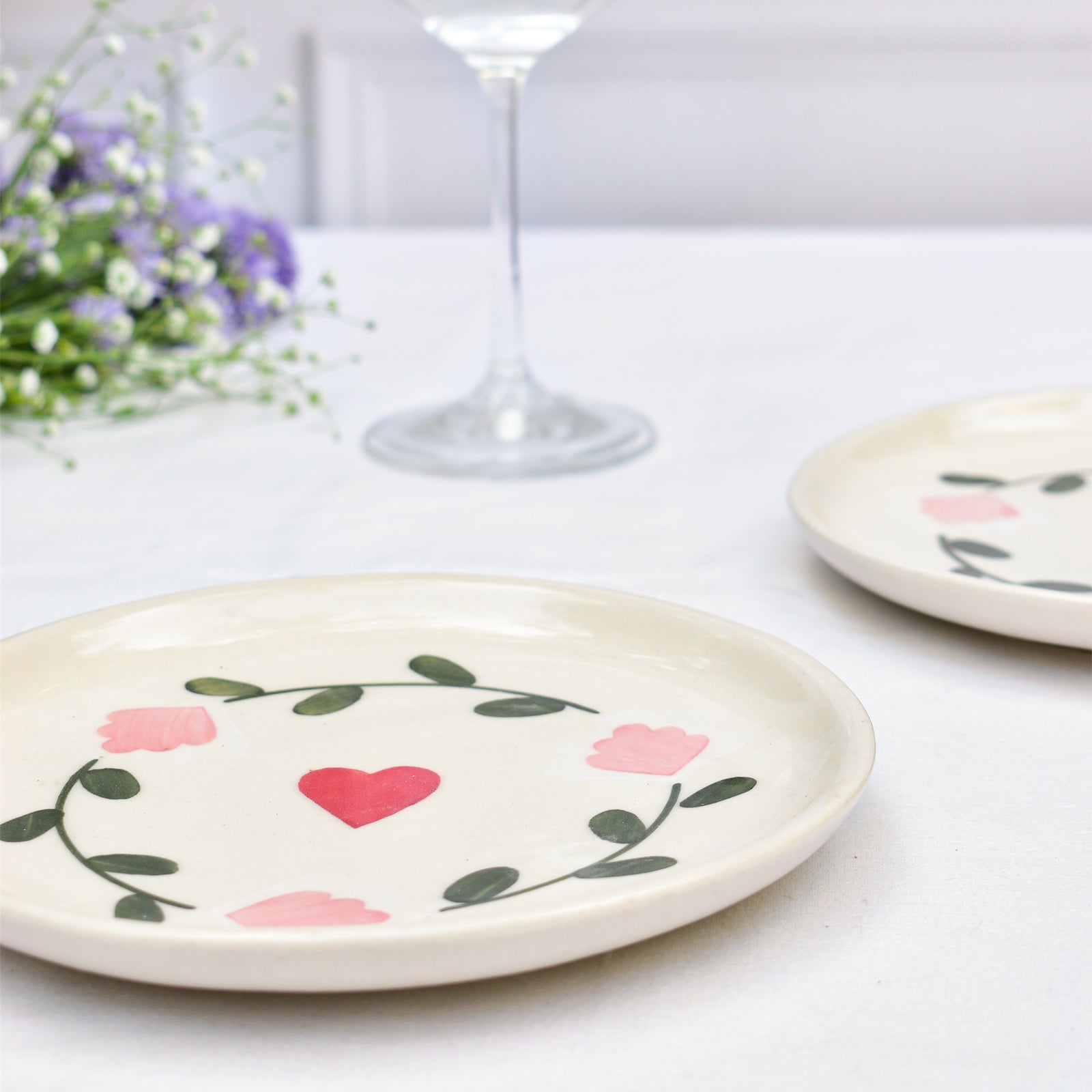 Ceramic Dessert Plate -  Amour