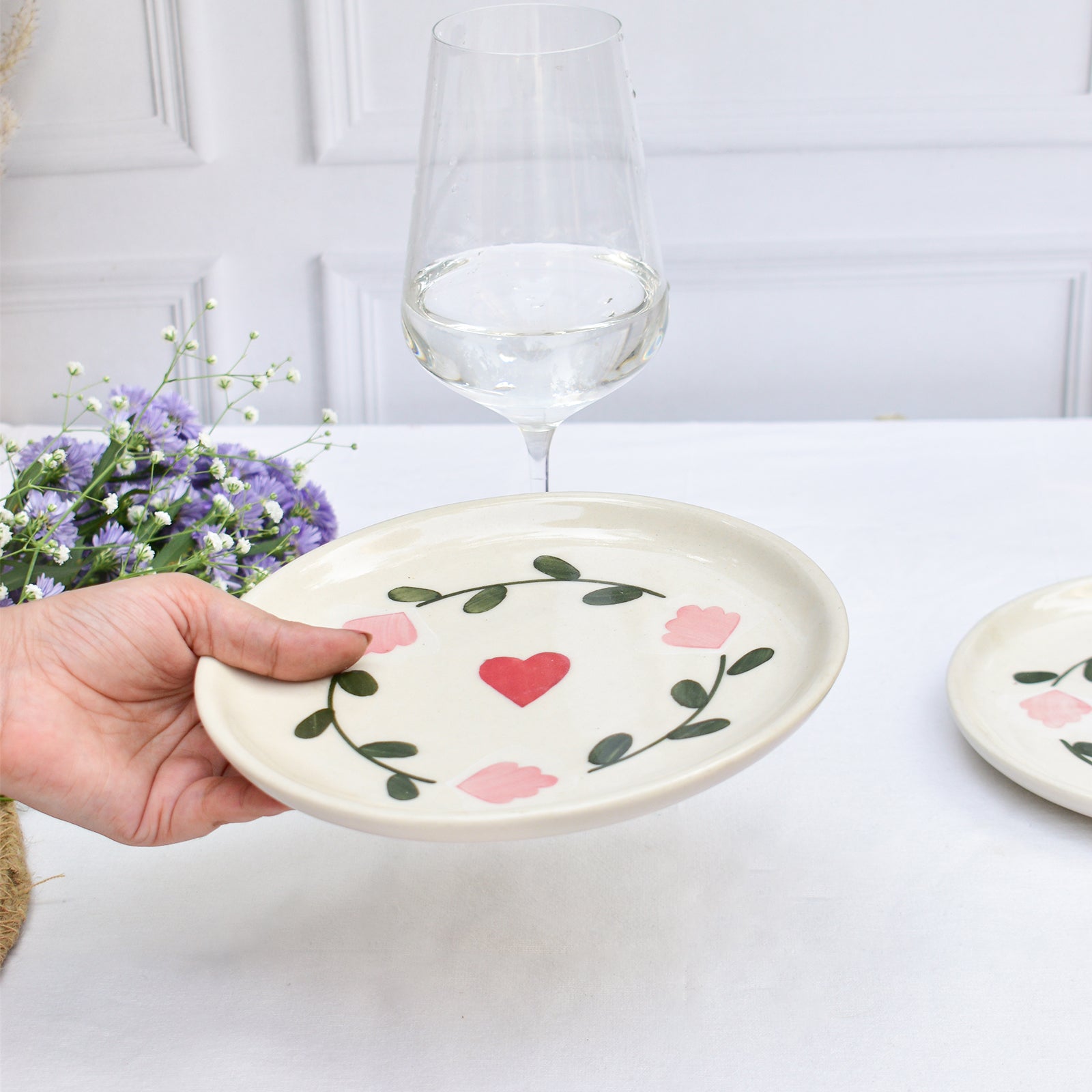 Ceramic Dessert Plate -  Amour