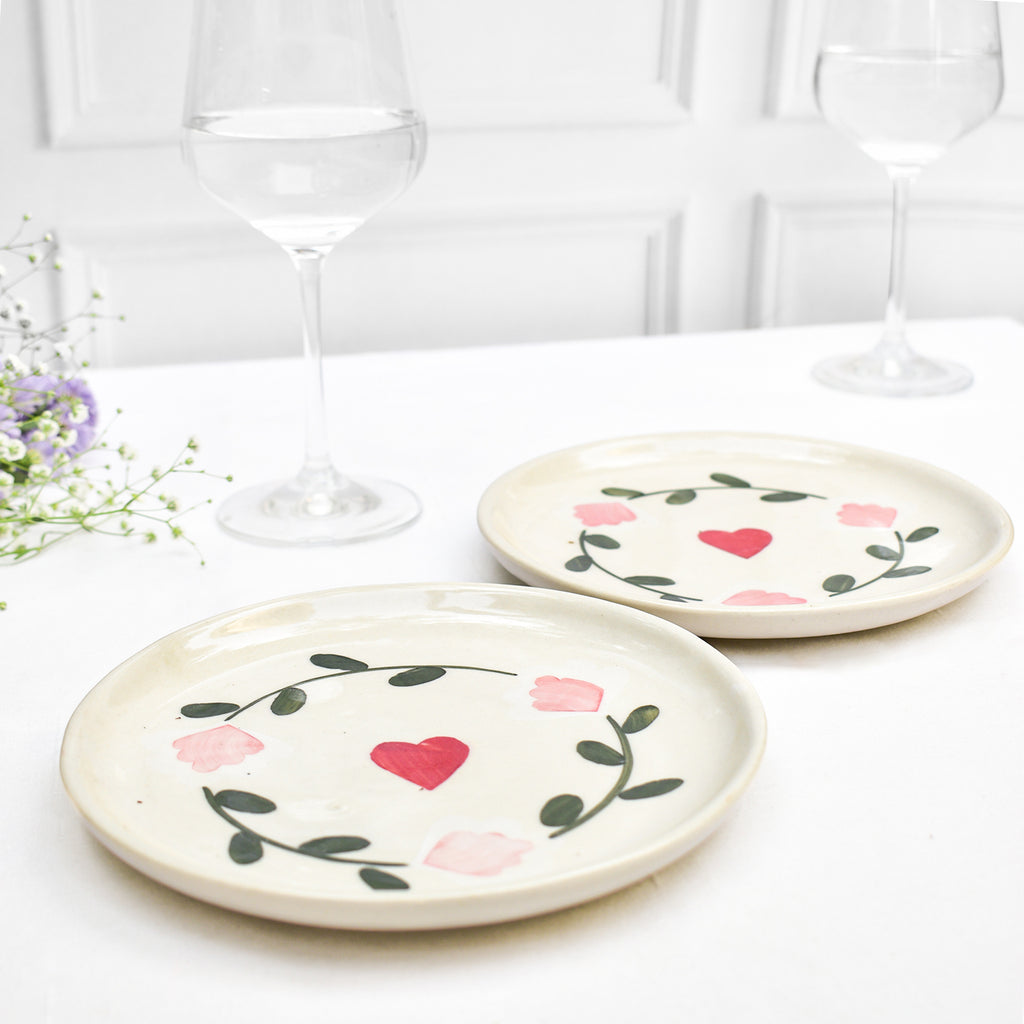 Ceramic Dessert Plate -  Amour