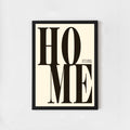 Home Typography Poster – Minimal Quote Wall Art for Living Room