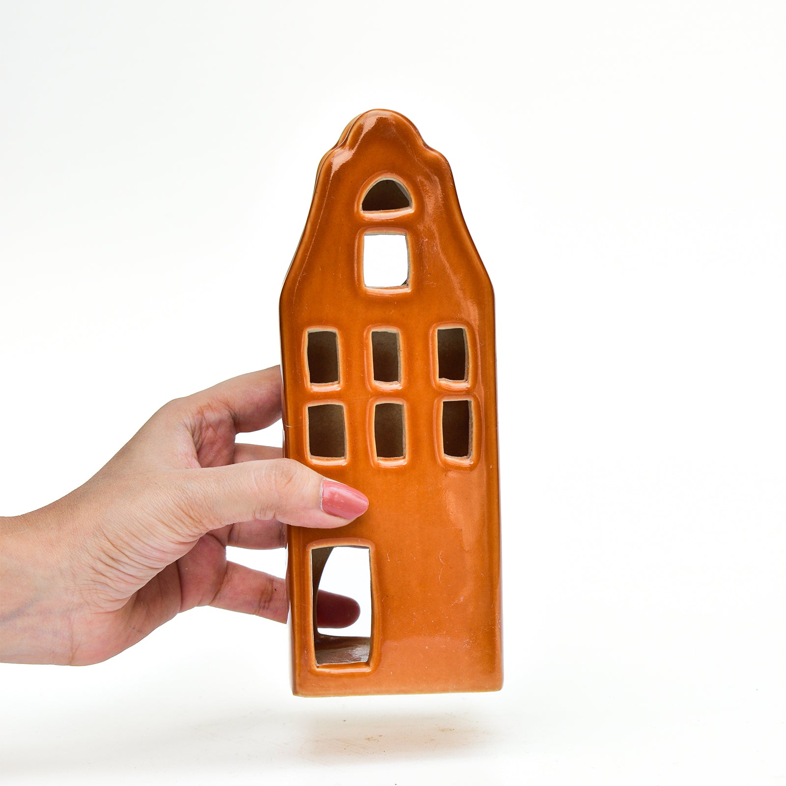 Ceramic Tealight\Dhoop Light Decor  -  Earthy House Miniature