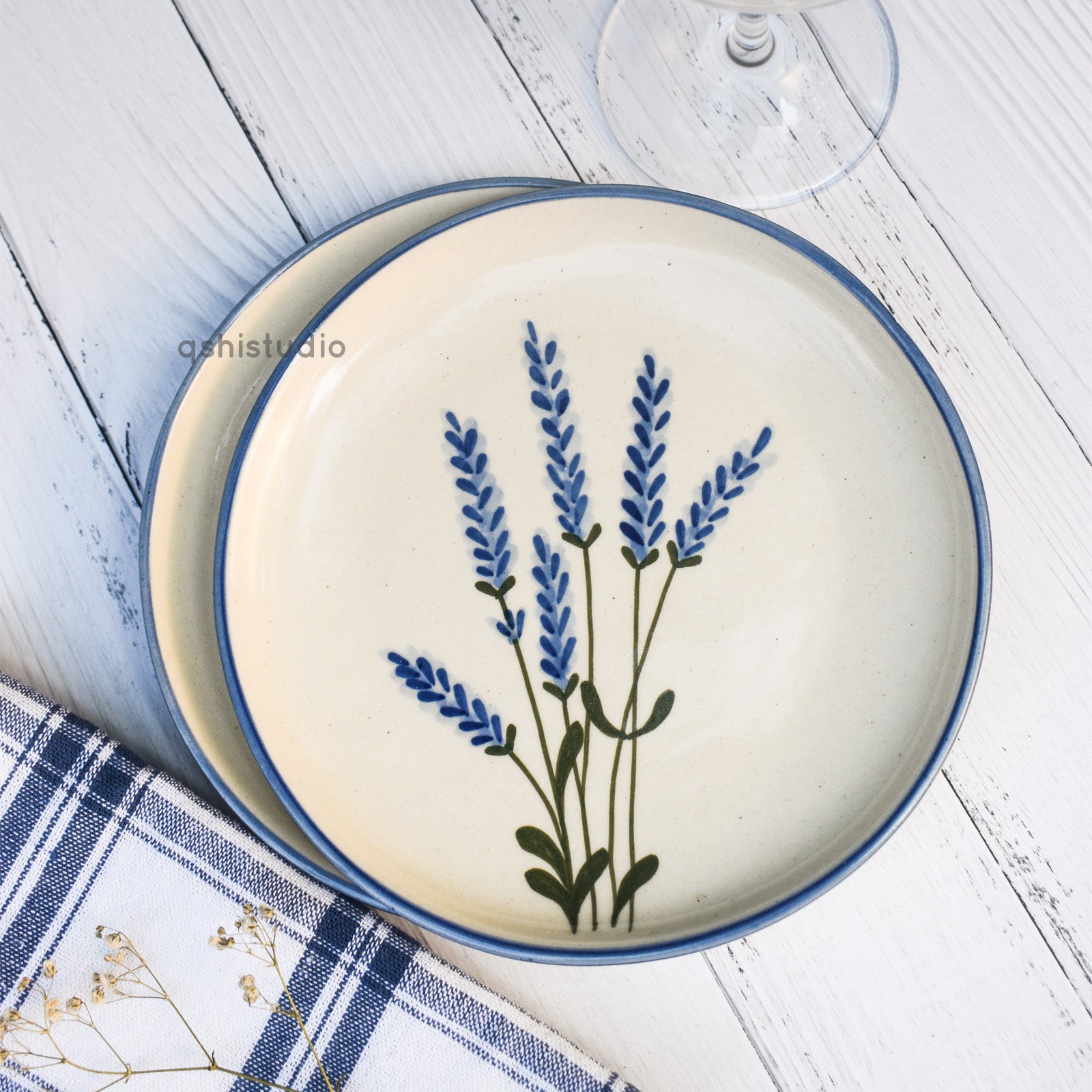 Ceramic Dessert Plates - Lavender (7 inches)