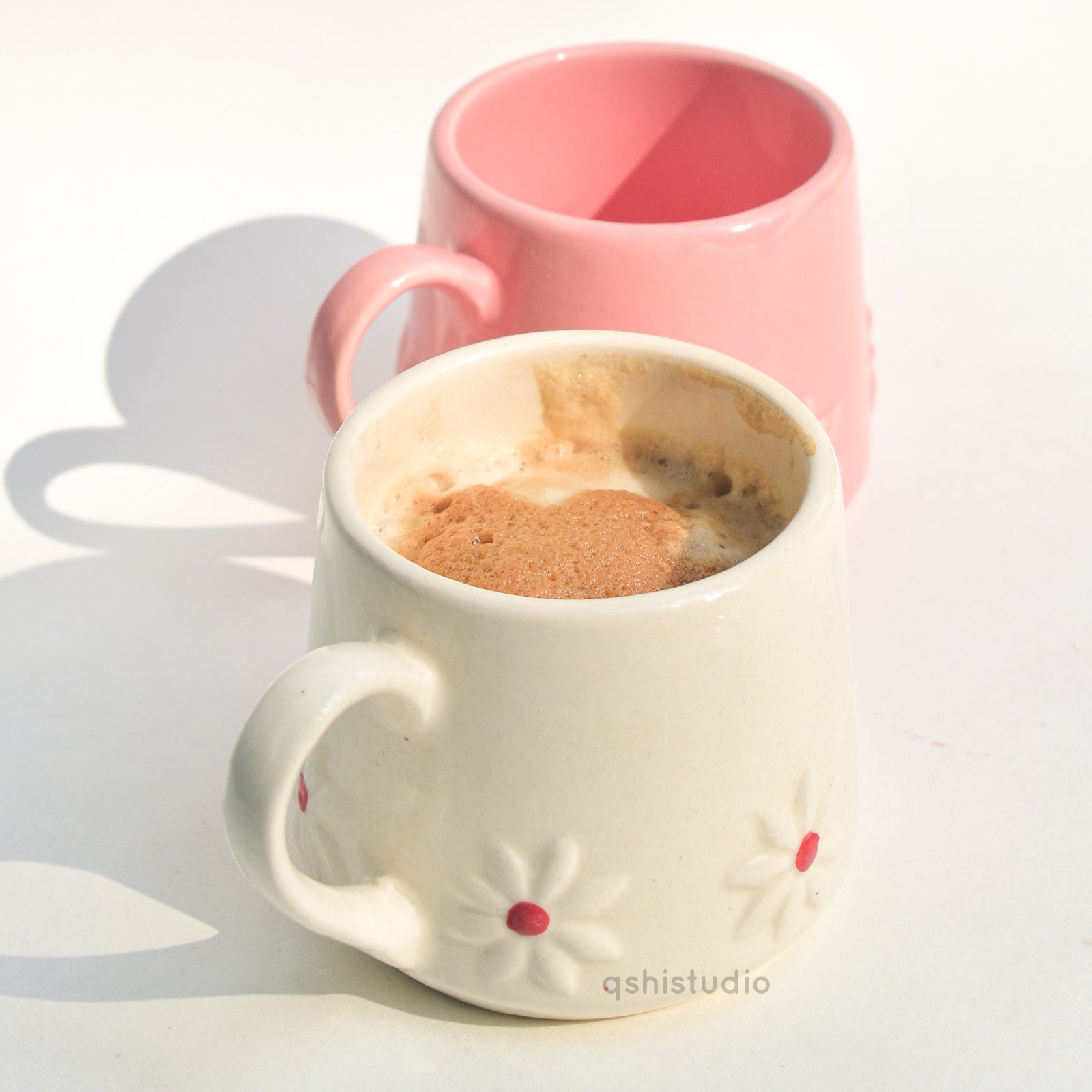Pink & White Lily Coffee Mug Gift Set