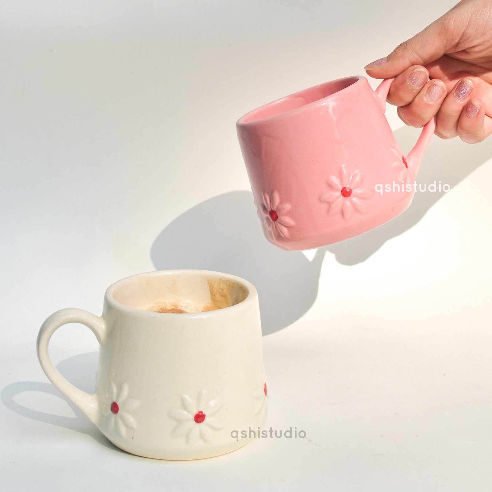 Pink & White Lily Coffee Mug Gift Set