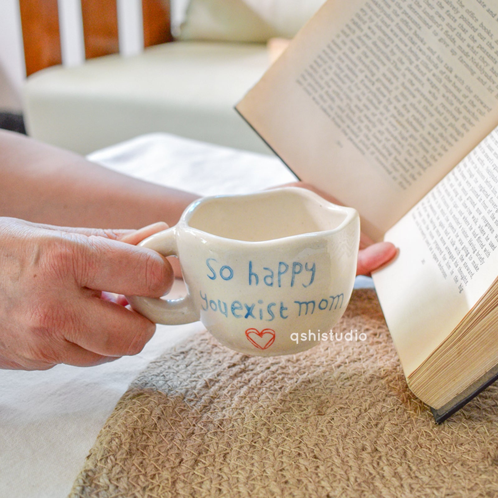 Cute Ceramic Mug - Happy You Exist Mom