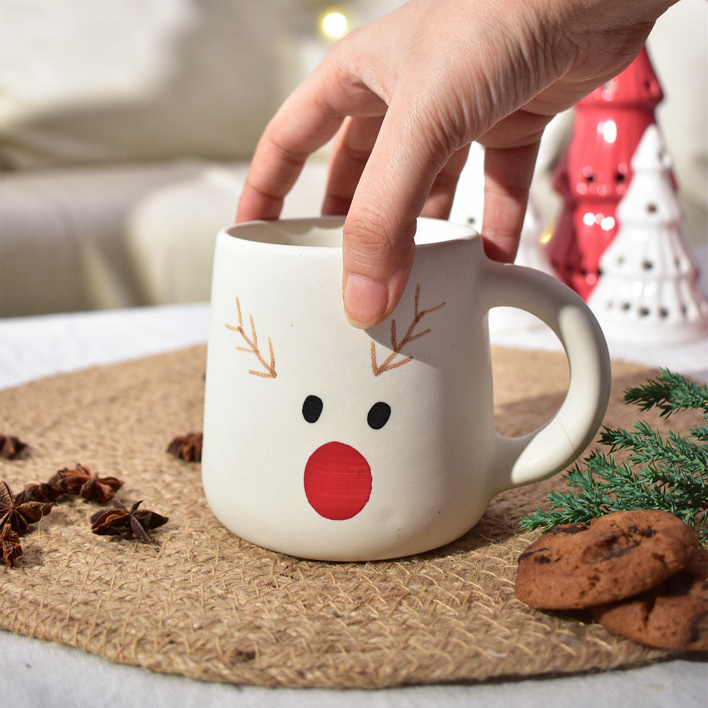 Ceramic Coffee Christmas Mug - Reindeer