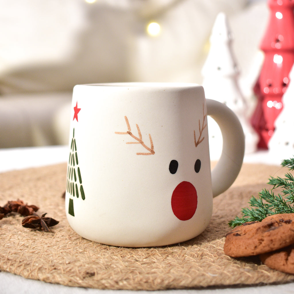 Ceramic Coffee Christmas Mug - Reindeer
