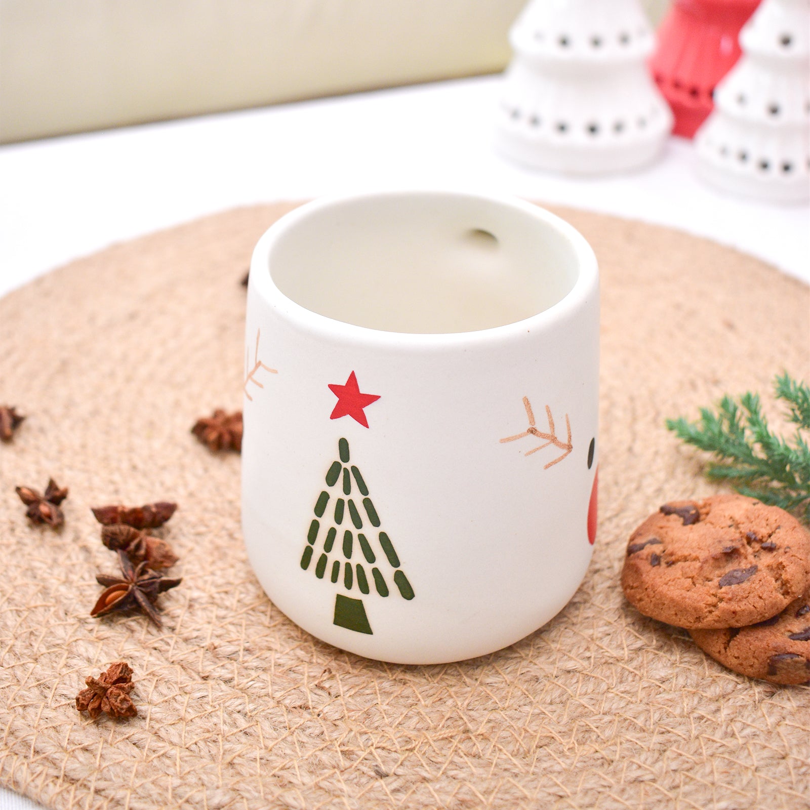 Ceramic Coffee Christmas Mug - Reindeer