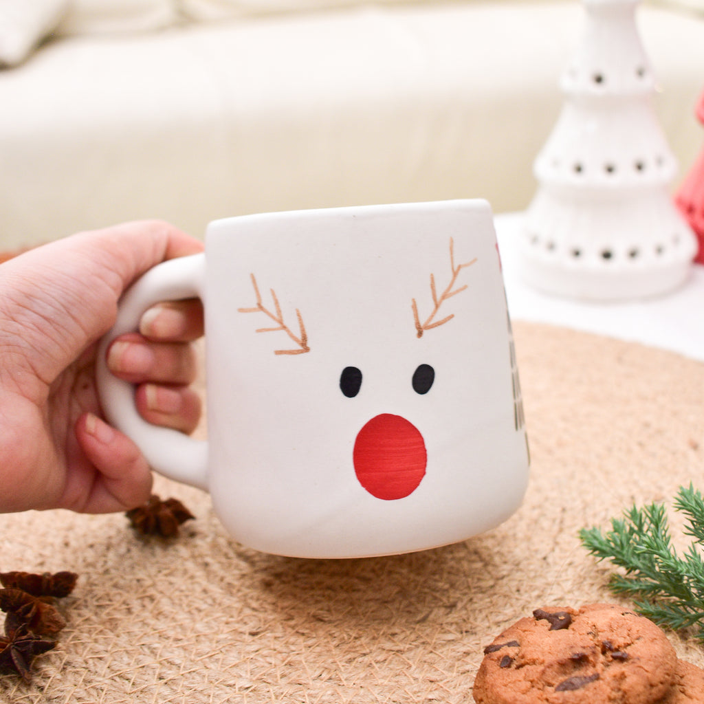 Ceramic Coffee Christmas Mug - Reindeer
