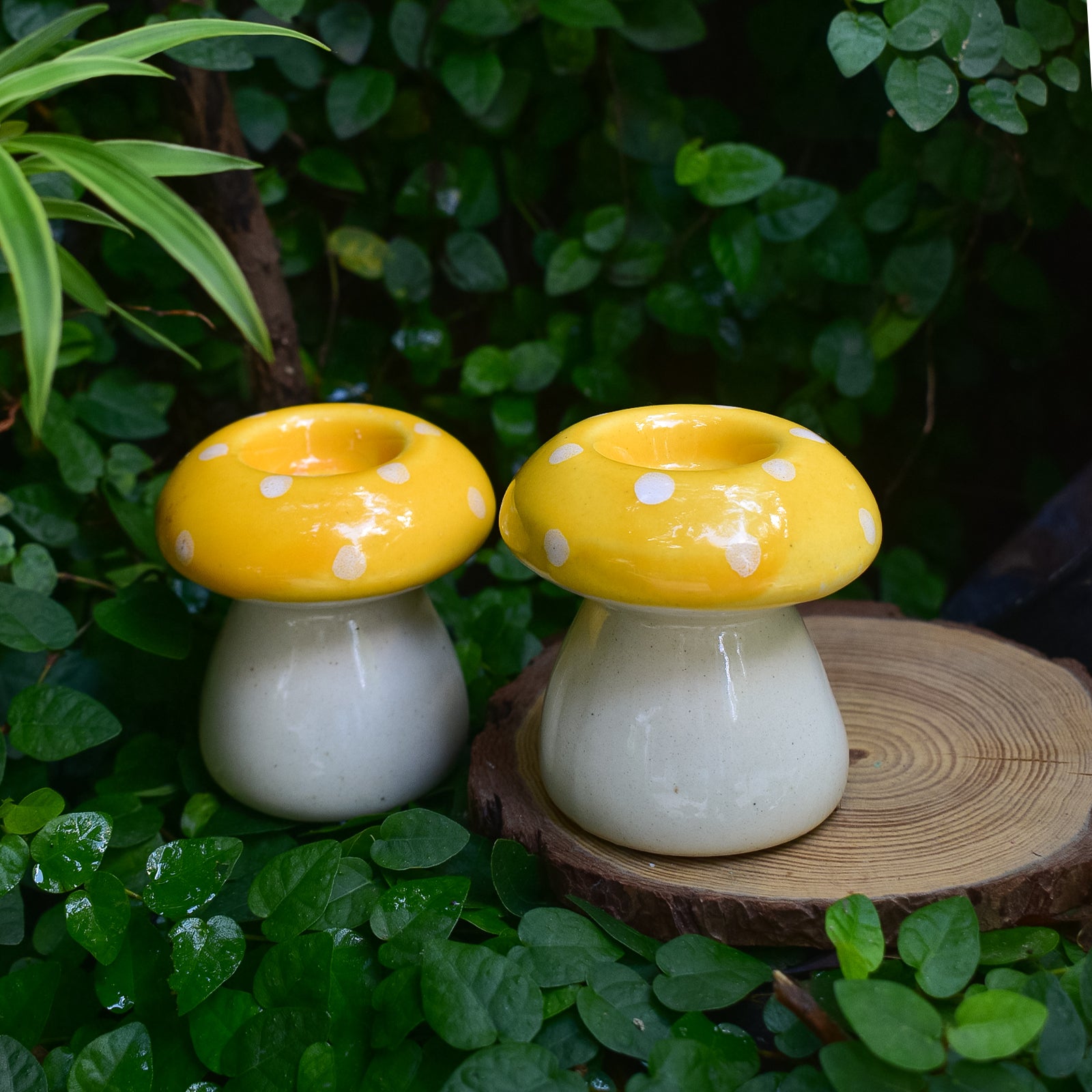 Diya/Candle Holder -  Mushroom (1 pc)