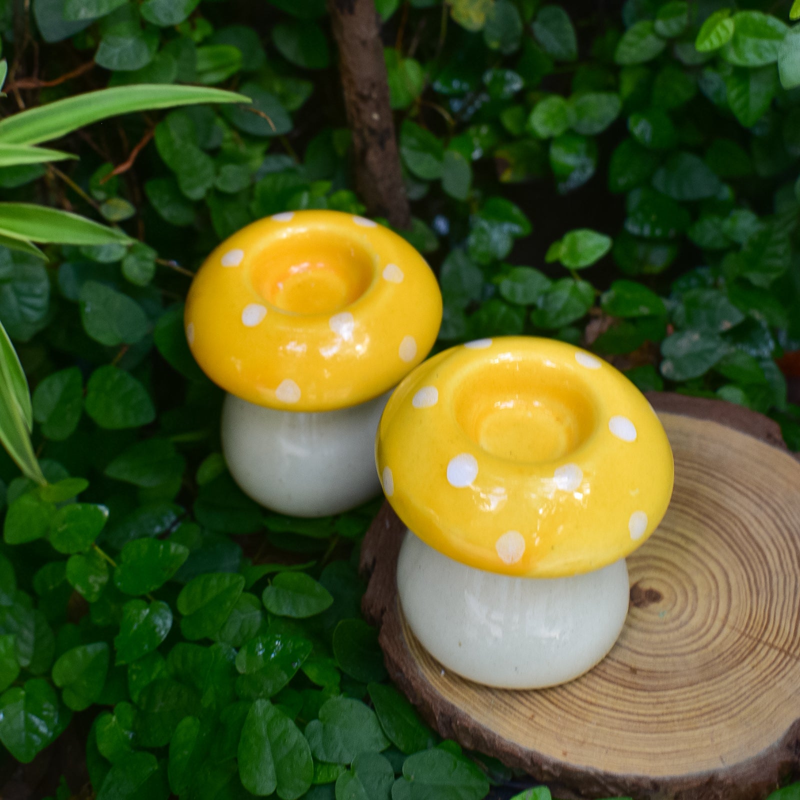 Diya/Candle Holder -  Mushroom (1 pc)