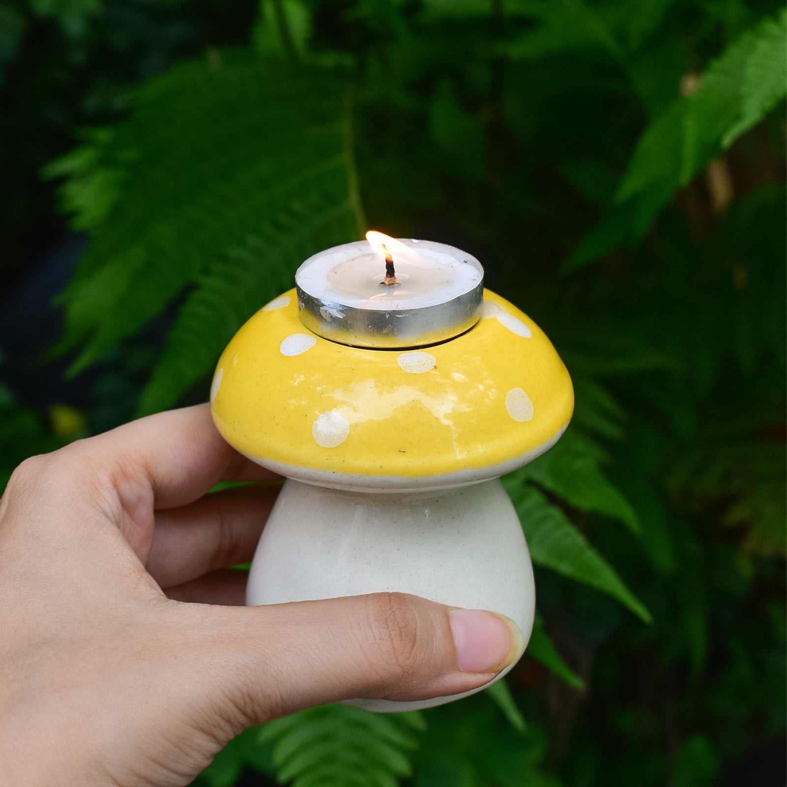 Diya/Candle Holder -  Mushroom (1 pc)