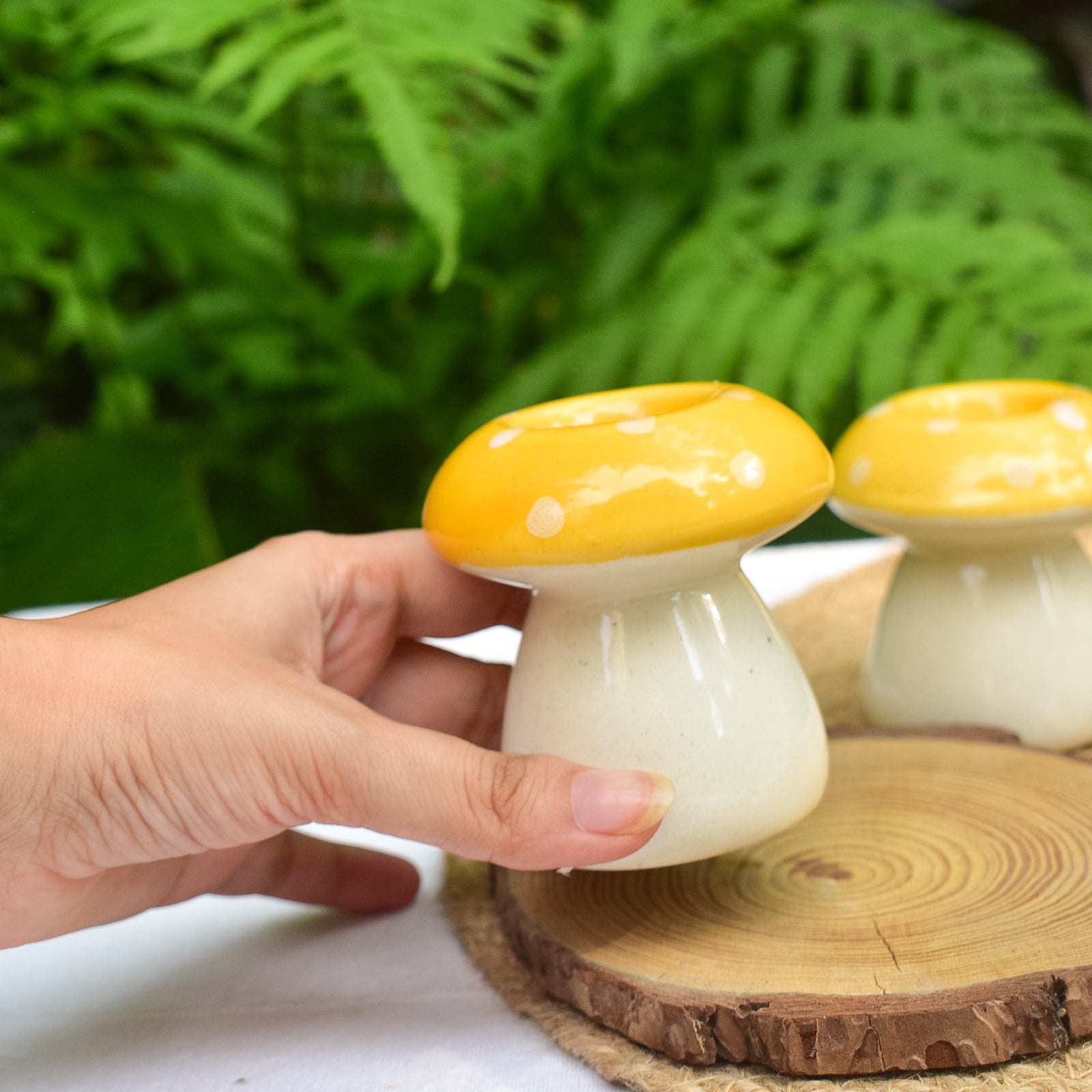 Diya/Candle Holder -  Mushroom (1 pc)
