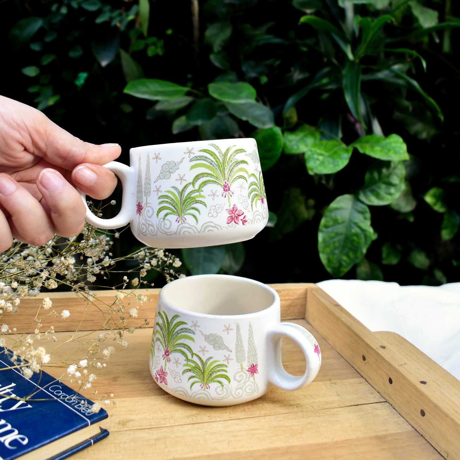 Ceramic Coffee Mug - Palm Garden