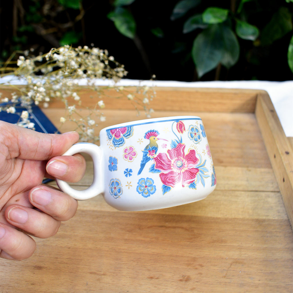 Ceramic Coffee Mug - Pink Garden