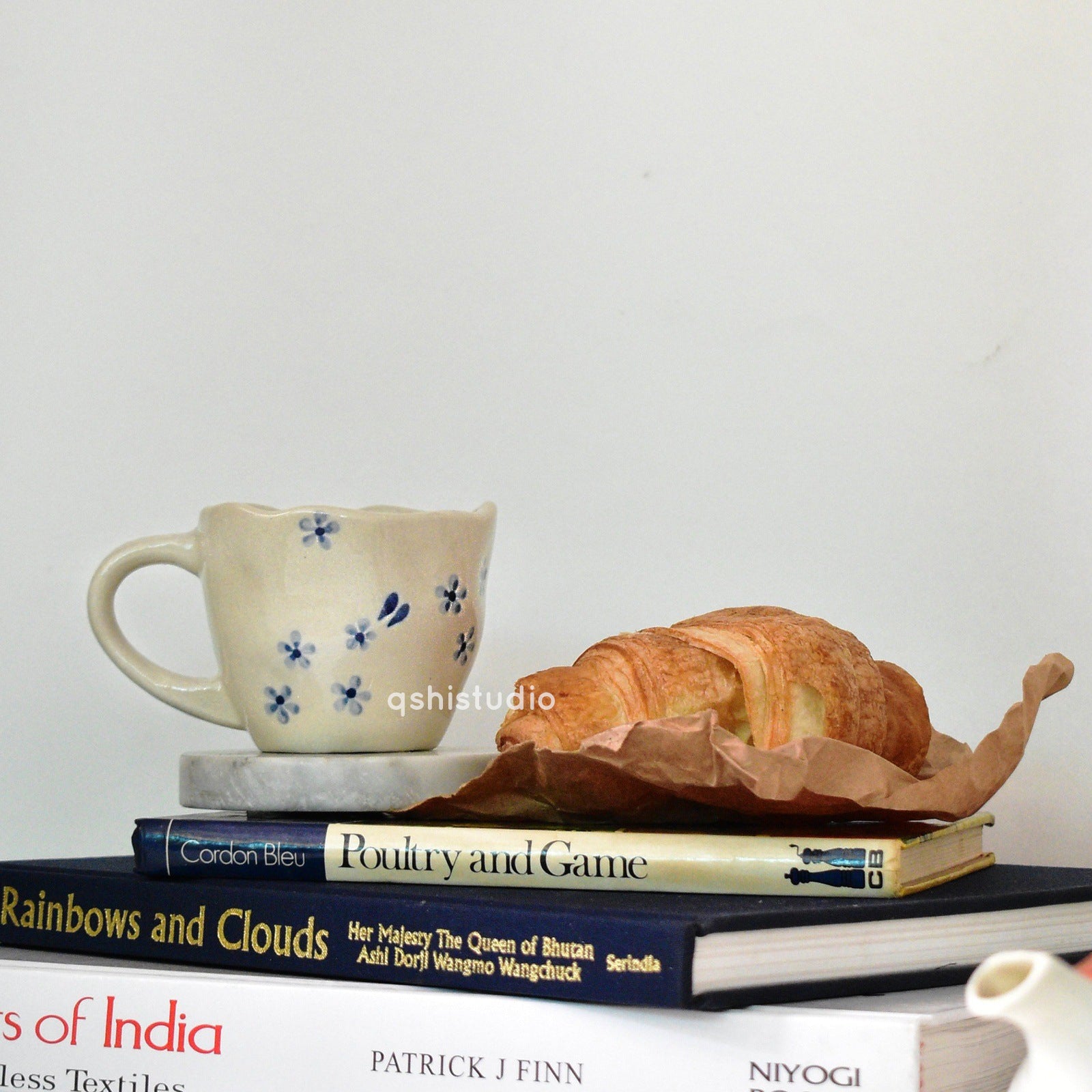 Beautiful Handmade Ceramic Tea Cups - Periwinkle