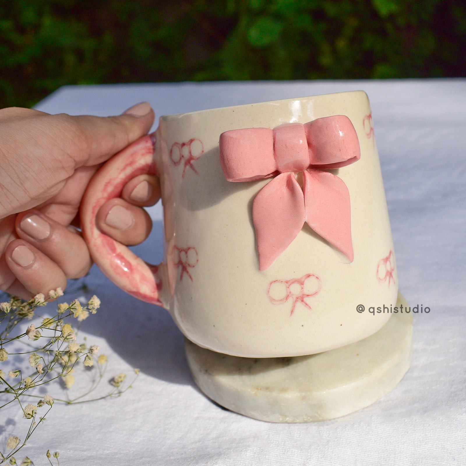 Cute Aesthetic mug - Big Pink Bow