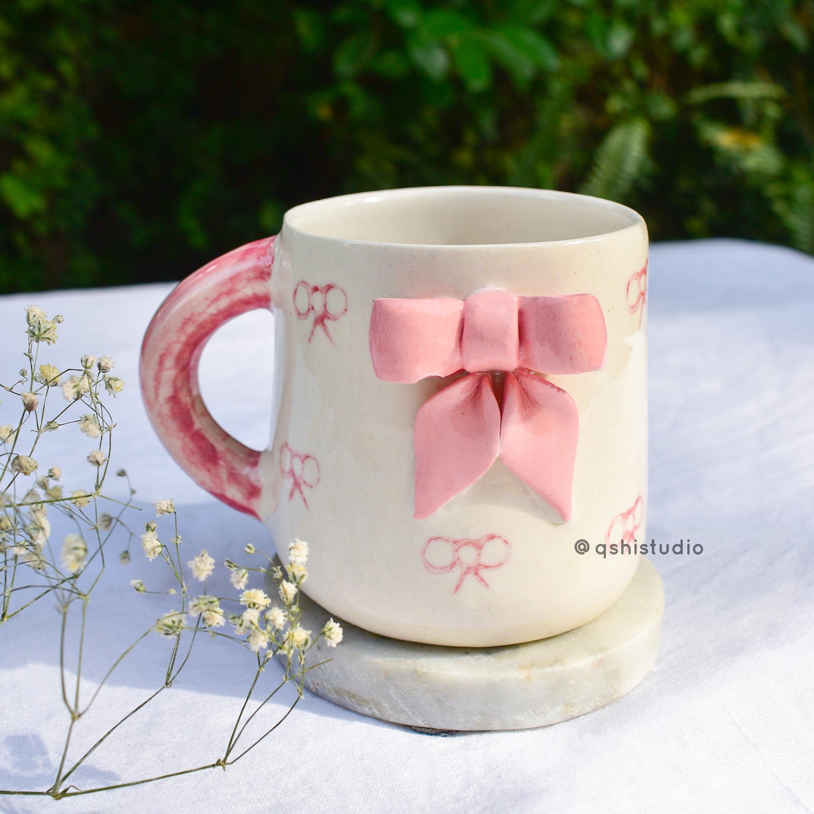 Cute Aesthetic mug - Big Pink Bow
