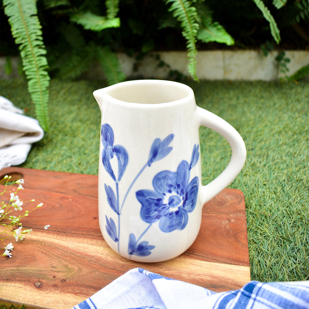 Ceramic Jug - Blue Flower (800 ml)