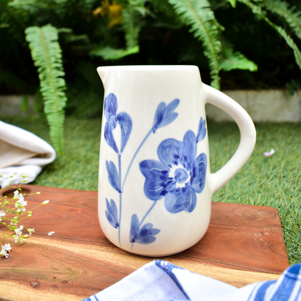 Ceramic Jug - Blue Flower (800 ml)