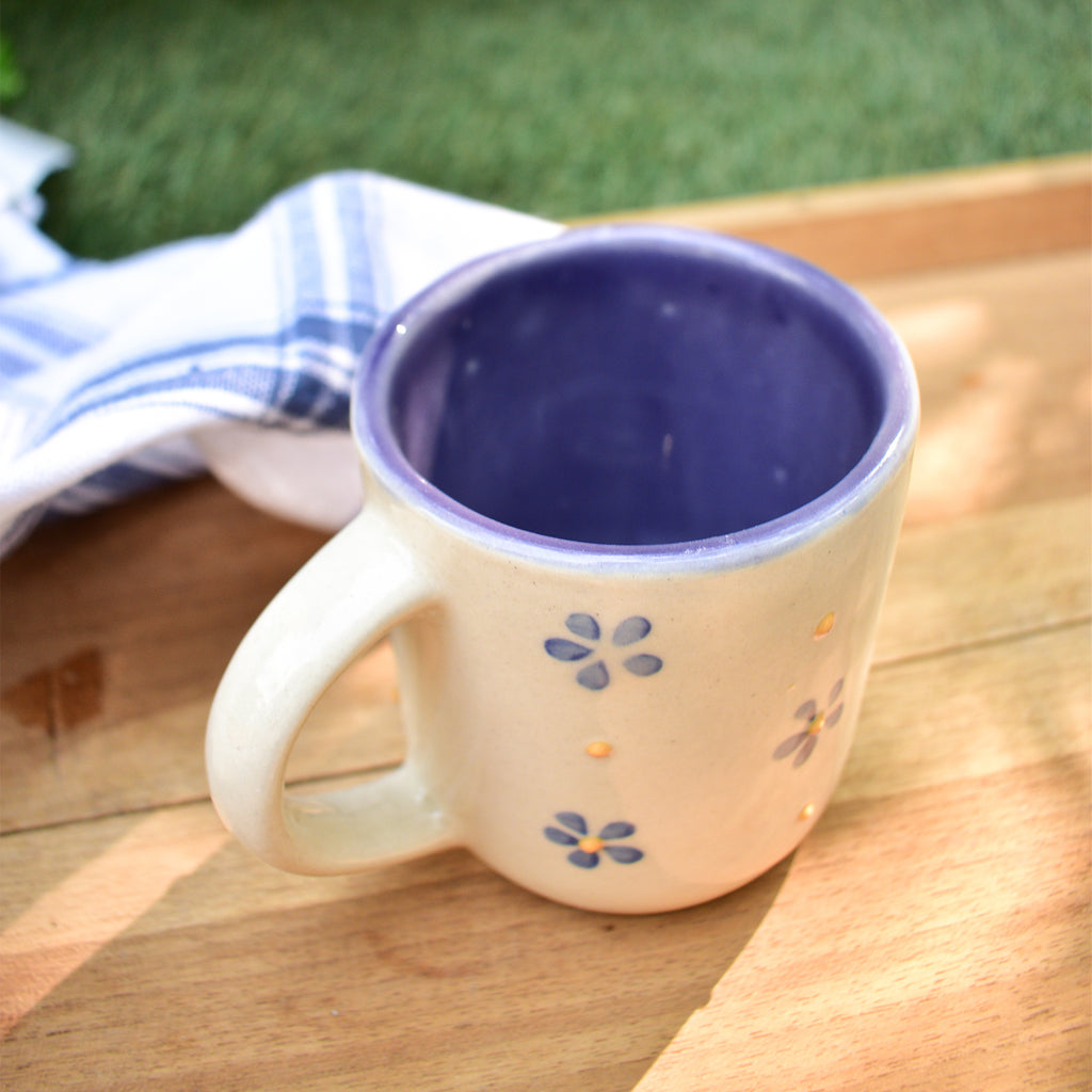 Ceramic Mug  - Lavender Yellow Flower