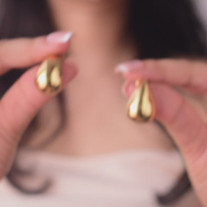 Venus Studs: Elegant Gold Hoop Earrings for Women